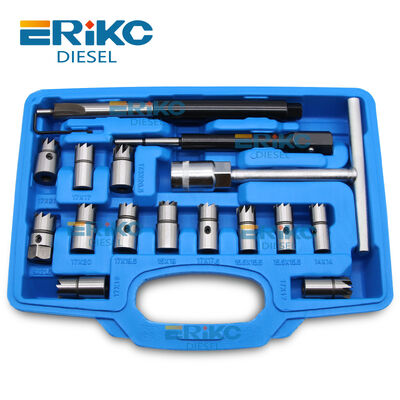 17Pcs Diesel Injector Seat Cutter Set Vehicle Repair Tools Vehicle Tools Diagnostic Tools Universal Carbon Remover Clean Repair Tool Automotive Universal